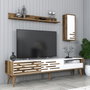 Hanah Home Valensiya Mueble para TV Nogal y Blanco